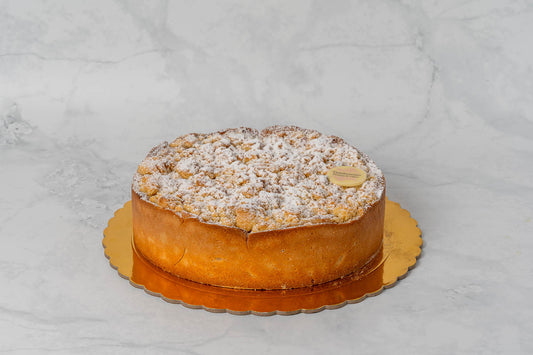 Custard and Apple Crumble Cake