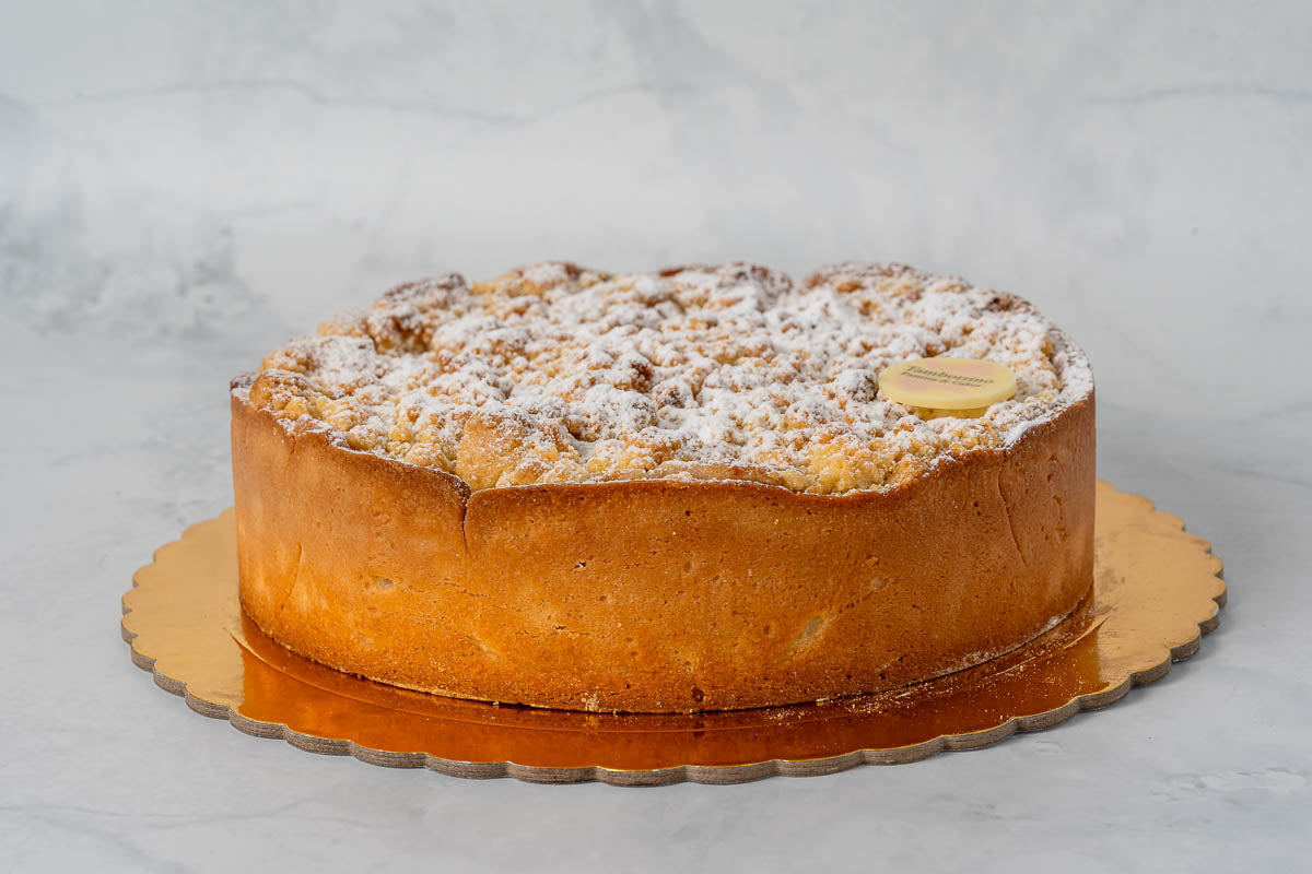 Custard and Apple Crumble Cake